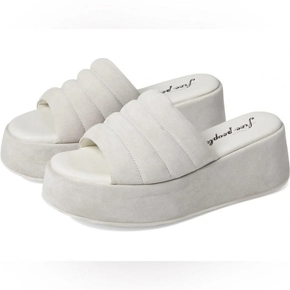 🆕 Free People Almost paradise platform in sea salt SZ 38 - Picture 1 of 7